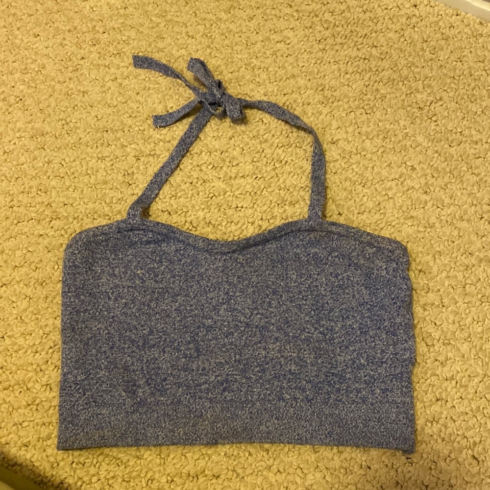 American Apparel blue/gray crop top, like new!